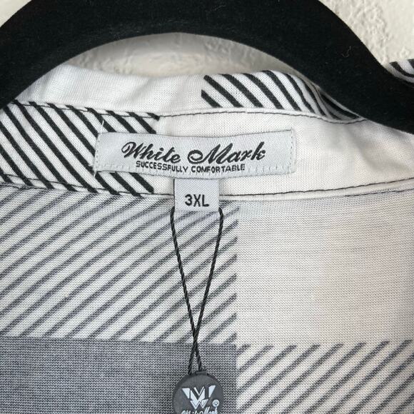 White Mark Red Black Bundle 2 Plaid Button Up Tunic Top Shirts Plus 3X NWT - Picture 7 of 16